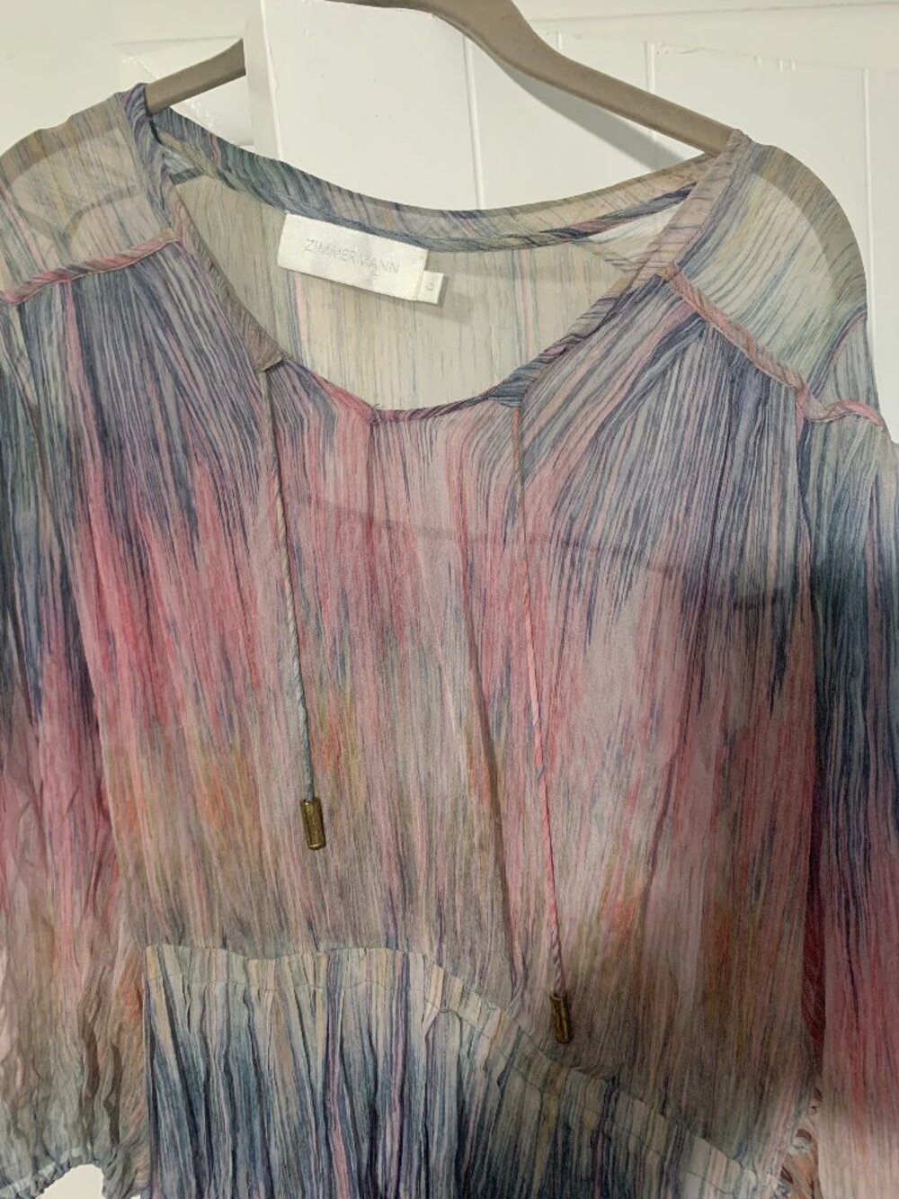Zimmermann Dress/ Swim Coverup Silk Watercolor Size 0 (Runs Big)